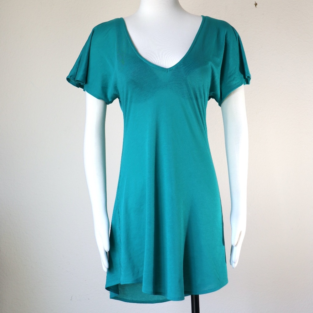 Teal Vitamin A beach coverup